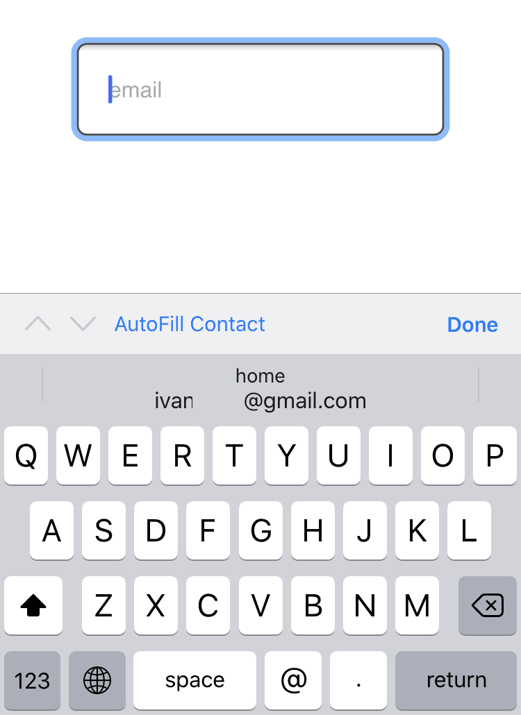 Input mode search email